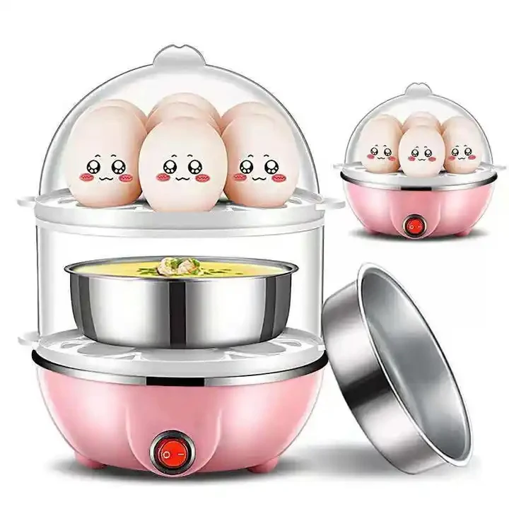Household Portable Automatic Mini Rapid Egg Cooker 7 Egg Boiler Electric Egg Steamer