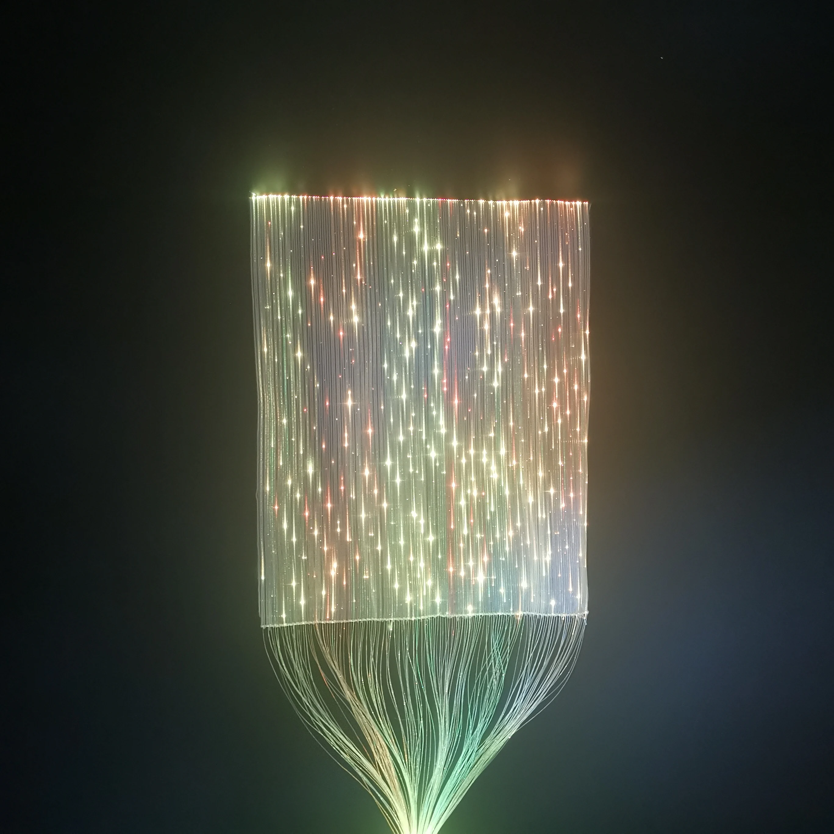 Оптовая продажа, светящаяся оптоволоконная светящаяся ткань 4 цветов, текстиль, светящаяся в темноте блестящая ткань