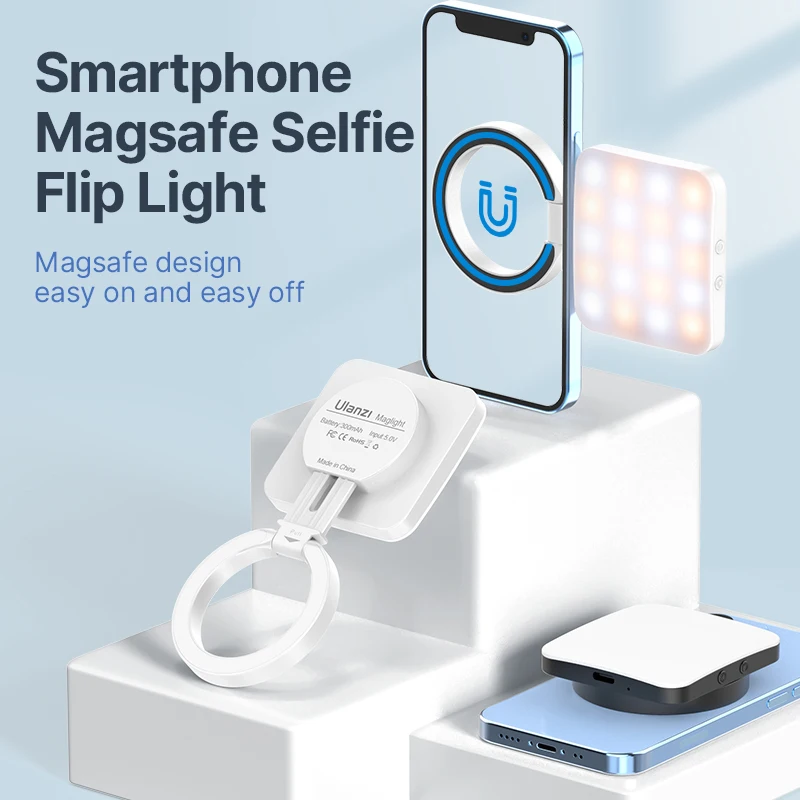Ulanzi LT010 Smartphone Magsafe selfie flip ring light phone Small Photography Light for laptop Live Streaming