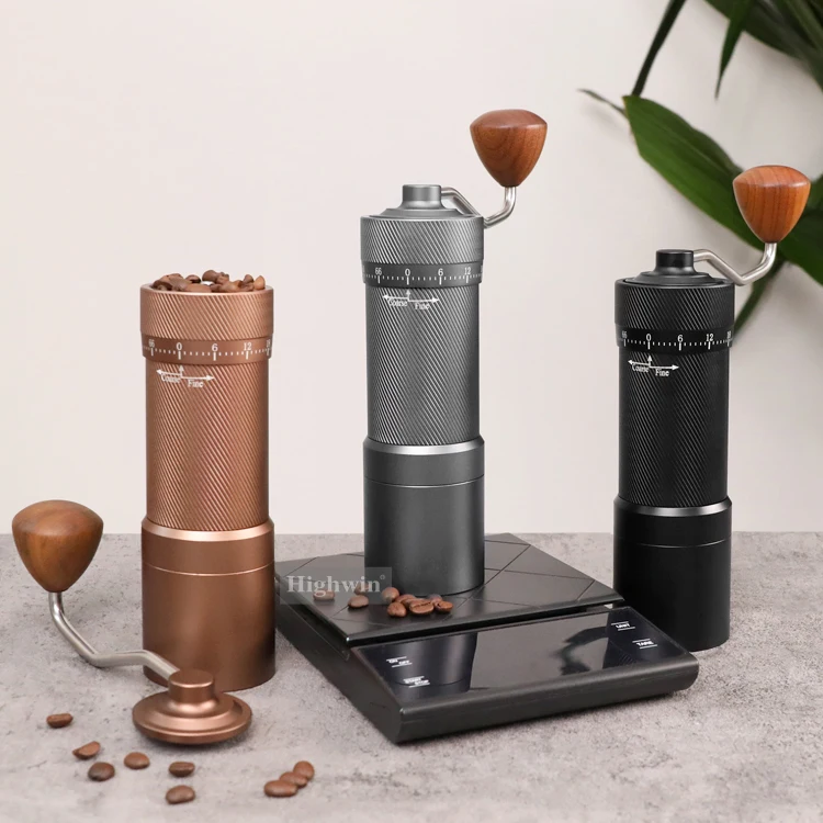 HIGHWIN 25g Manual Coffee Grinder Externally Adjustable Grind Setting Handheld Coffee Grinder