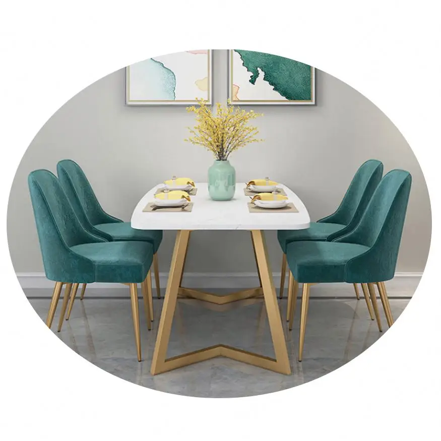 Итальянский современный минималистичный мраморный обеденный стол для маленькой квартиры в скандинавском стиле роскошный обеденный стол