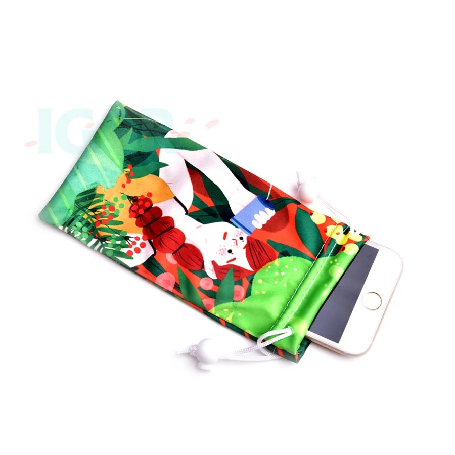 digital printing microfiber sunglasses pouch glasses bag Wholesale Soft Microfiber bags custom Printed logo packaging bag