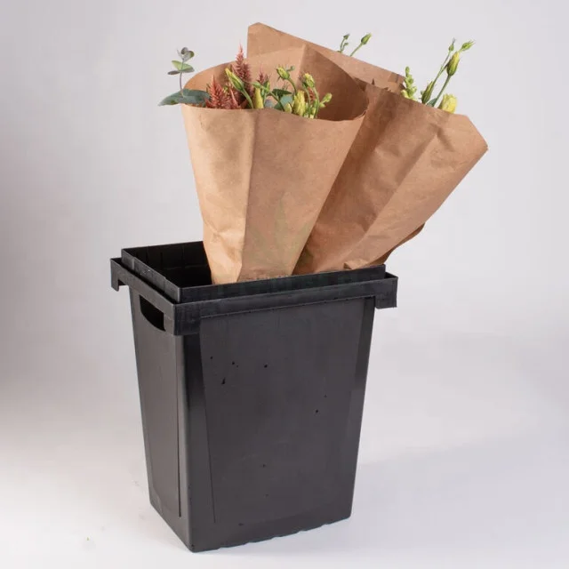 rectangular black procona florida buckets cut flower container for water storage