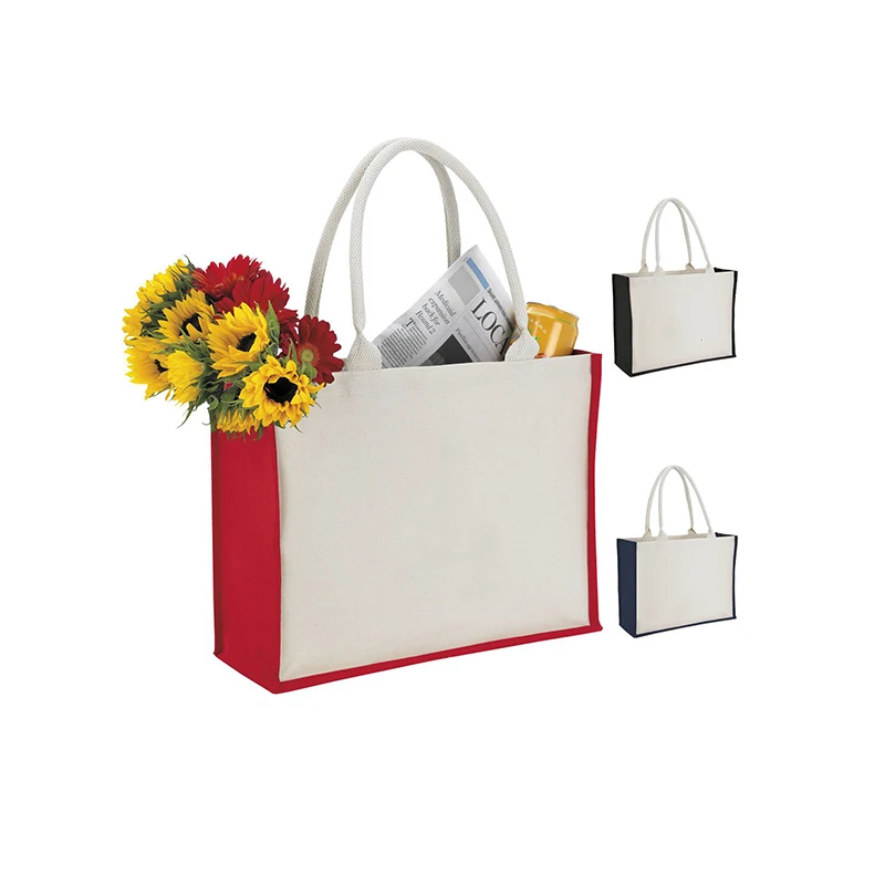Wholesale Customized Printed LOGO Large Capacity Many Pockets Business Handbags Cotton Canvas Shopping Beach Tote Bags