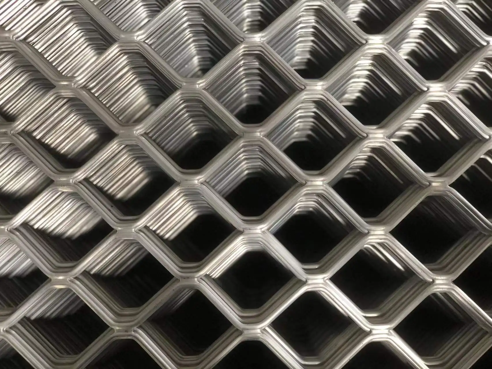 Manufacture High Security Screen Cladding Diamond Hole Flat Aluminum Expanded Metal Mesh