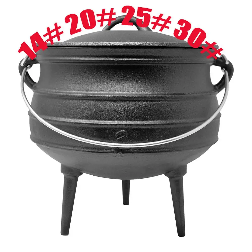 Big Size of Cast Iron Potjie Pot 14# 20# 25#