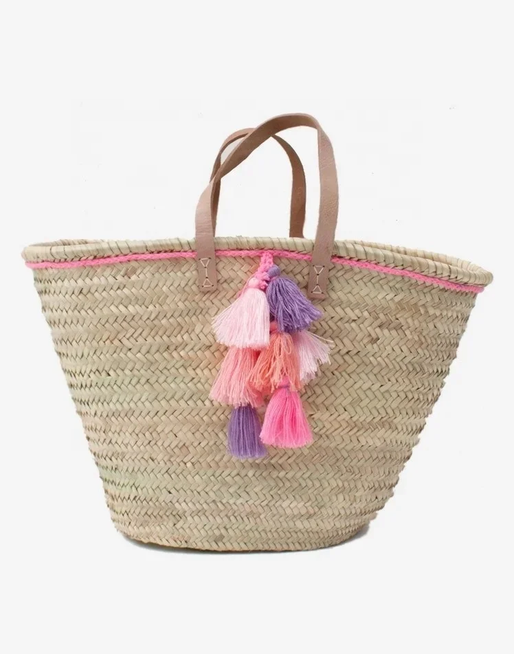 Palm Leaf Basket Bag for Market Days and Beach Escapades for the Eco-Conscious Fashion Enthusiast straw bag