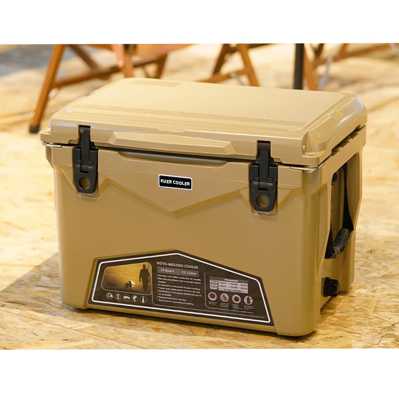 KUER wholesale high quality 35QT Portable YETY Cooler Box Ice Chest Cooler Box Portable Cooler Box