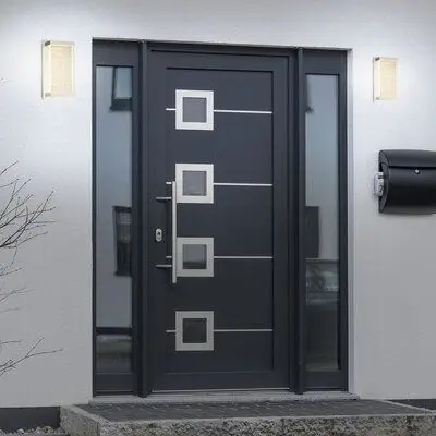 CBMmart алюминиевая стальная входная дверь с окнами Главная Дверь качели для домов