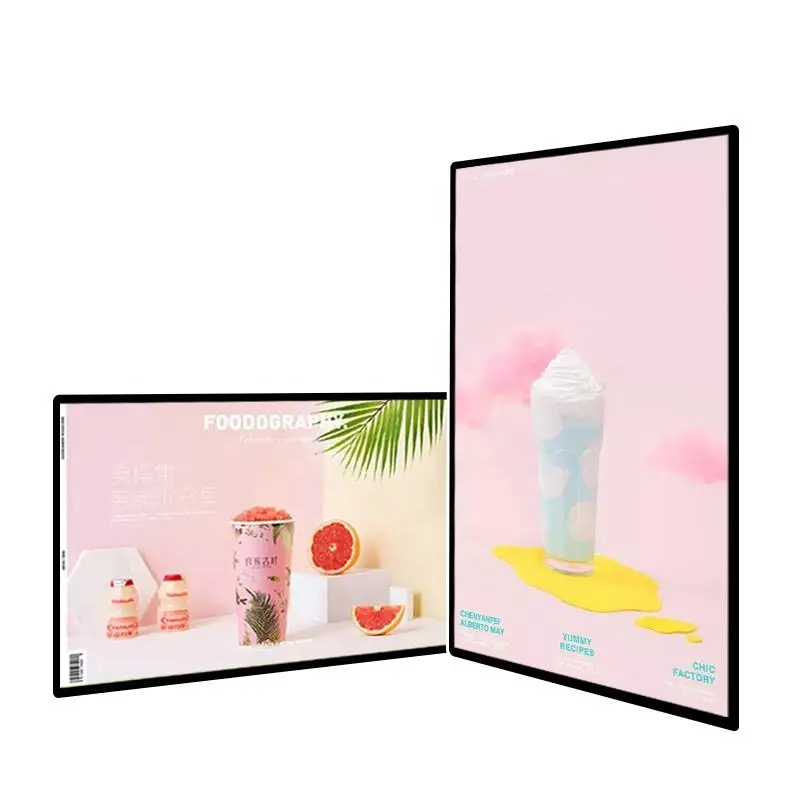 smart Indoor Lcd Monitor Advertising Display Screen Digital Signage Ads Player