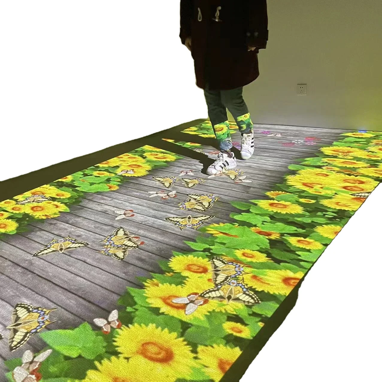 Low price interactive floor advertising display,msd7816 solution