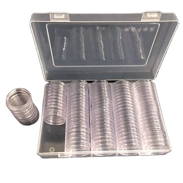 
Пластиковая коробка для монет 30 мм, памятная пластиковая коробка для демонстрации монет для коллекционеров, коробка для хранения pccb 