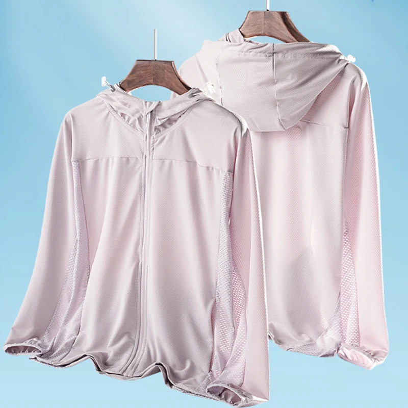 Wholesale Summer Sun Protection Clothing Women Cycling Sunshade Shirts Long Sleeve Hoodies