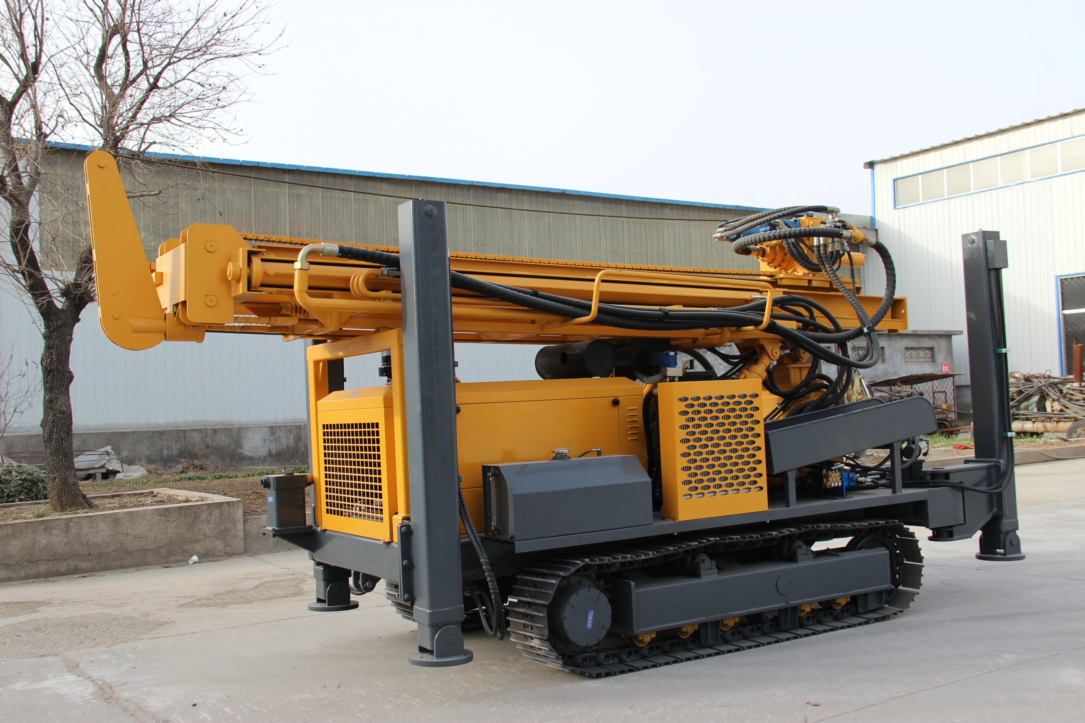 100m 200m 300m CDrilling water wells, walking, water well drilling rig with crawlers of drilling 300 meters