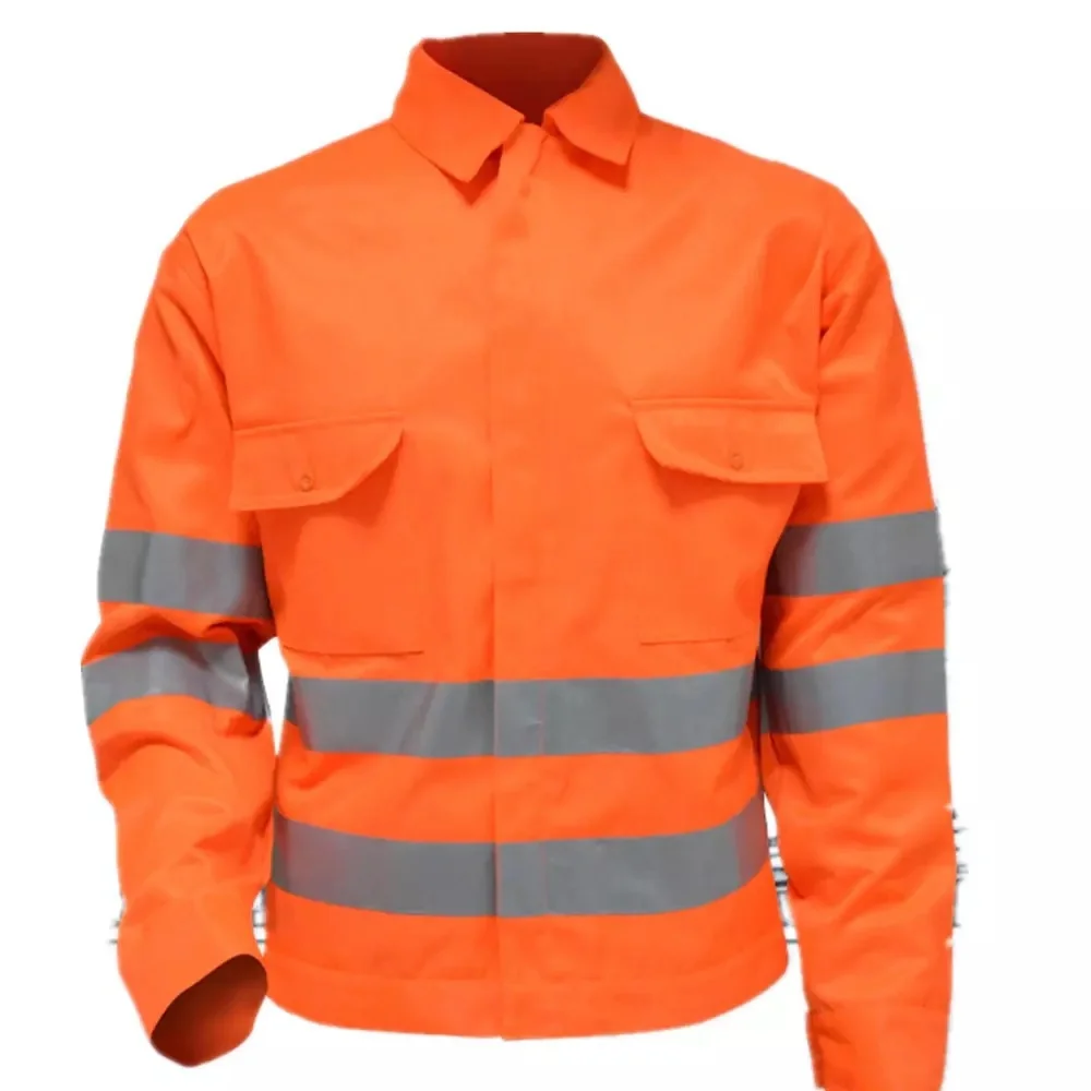 JK001 Safety men reflective work jacket shirt