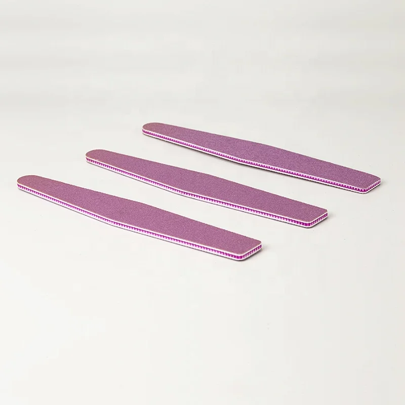Bulk Own Branded Large Half Moon Purple Personalized 100/100 Private Label Professional Custom Nail Files 100/180 with Logo