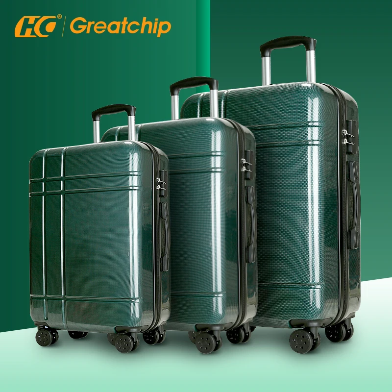 Custom 3 pcs hand carry-on fashion trolley suitcase luggage sets travel bags