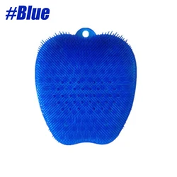 2022 New Plastic Silicone Shower Foot Scrubber Mat Exfoliates Bath Foot Brush Massage Bath Pad with Suction Cup