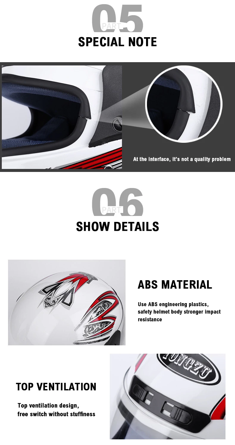 SUBO High quality Motorcycle Accessories Full Face Certificate Motorcycle Racing Helmet