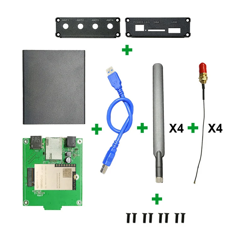 RM510Q-GL RM510QGLAA-M20-SGASA Module + LTE 5G  Modem Shell case  board kit NGFF M.2 USB 3.0 Adapter