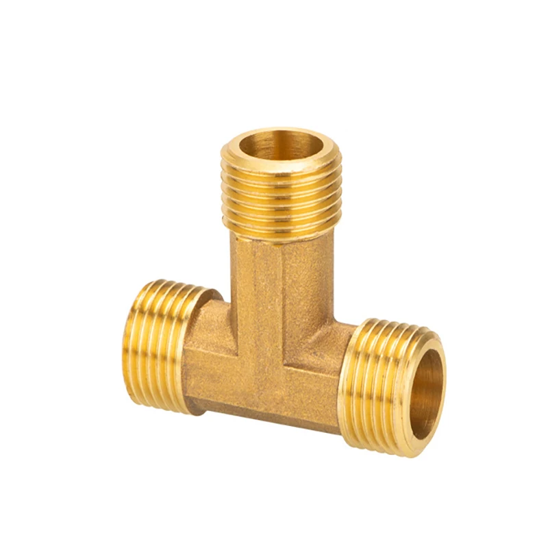 Own design side threaded joint 3 ways pipe fittings brass union Tee compression fittings