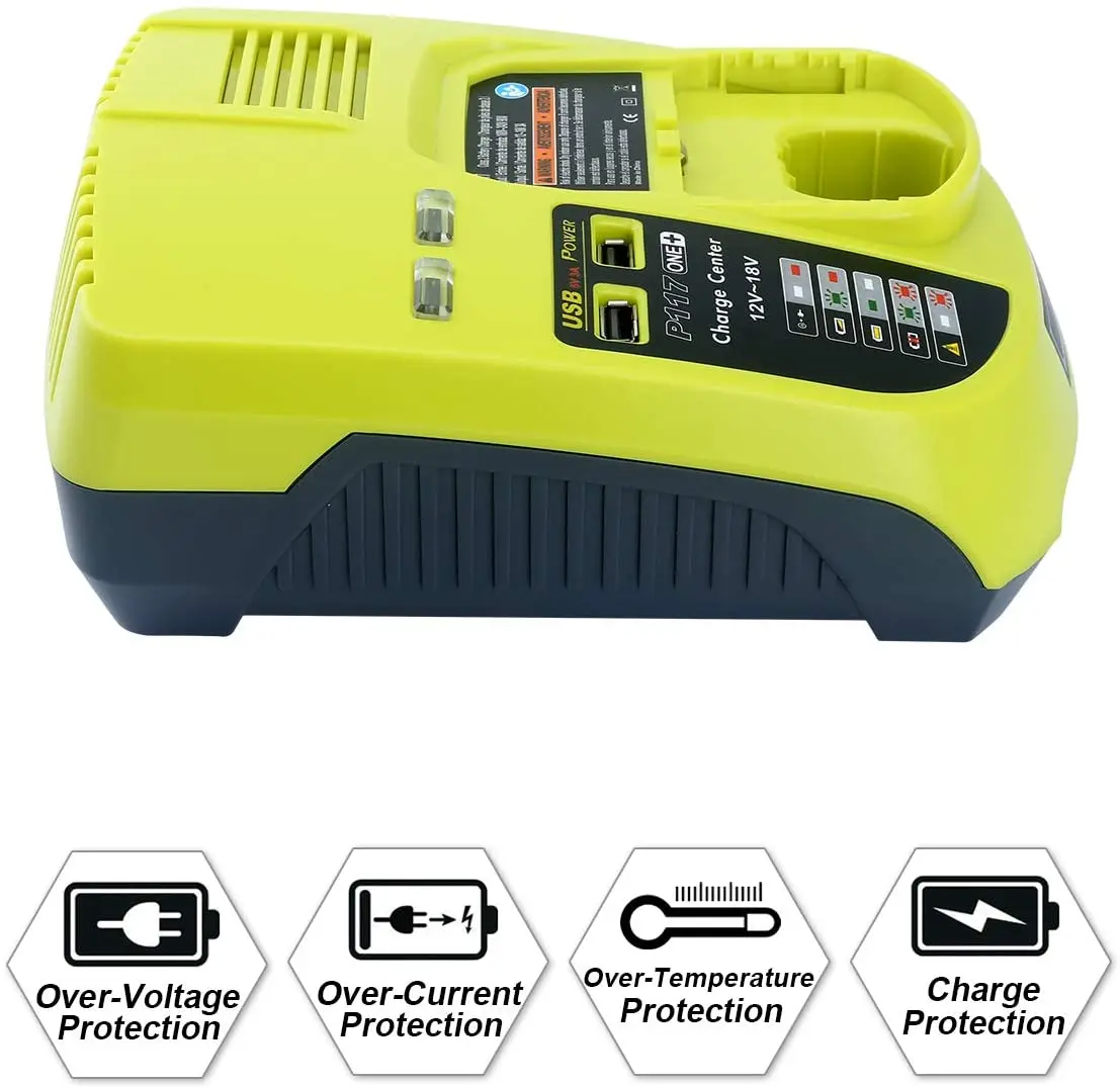Ni-CD Ni-MH Li-Ion 12V-18V 3A зарядное устройство для аккумулятора P117 Ryobi P104 P105 P102 P103 P107