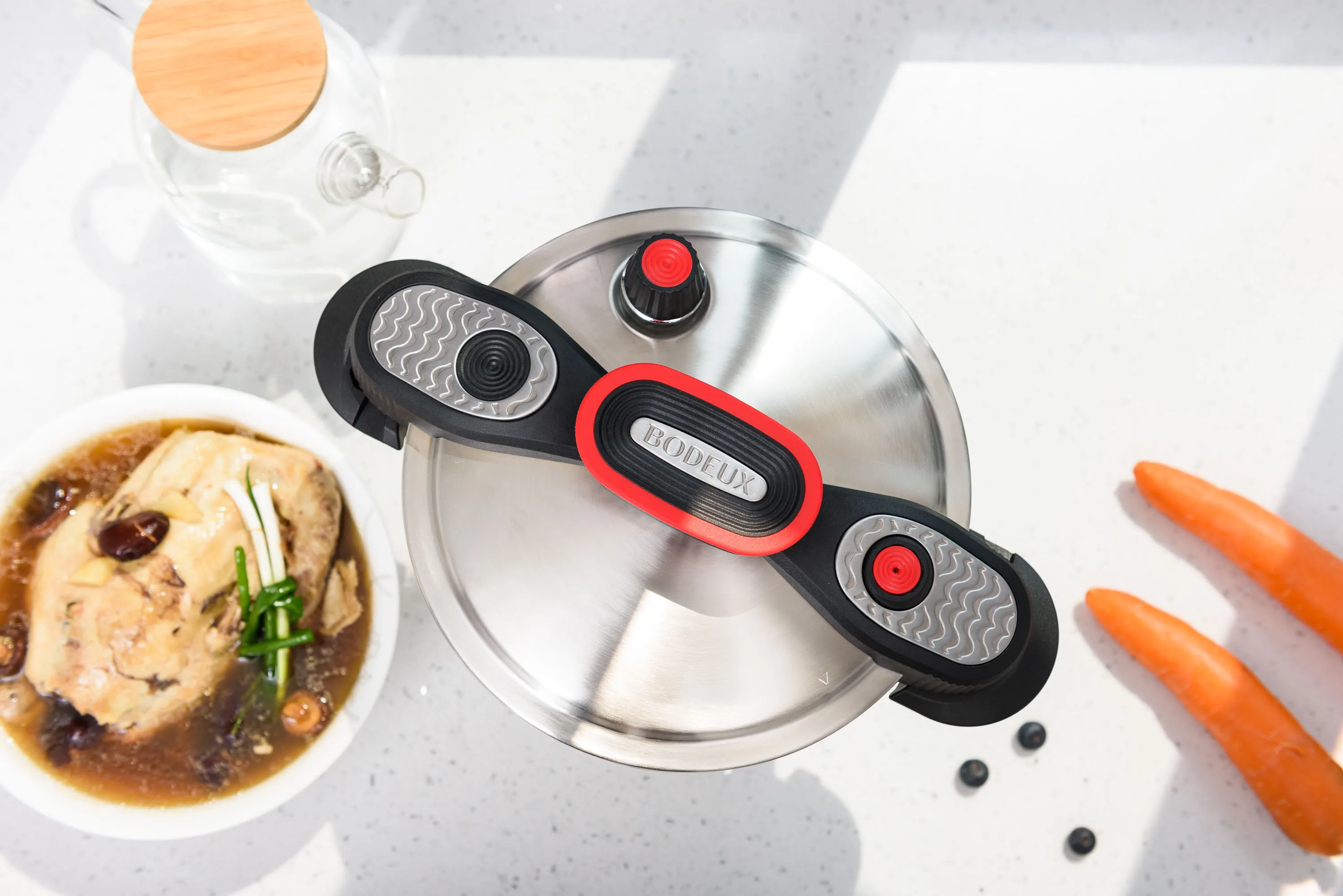 Wholesale  8L Pressure Cooker Stainless Steel Black Bakelite Handle Impact Bottom Pressure Rice Cooker Home use