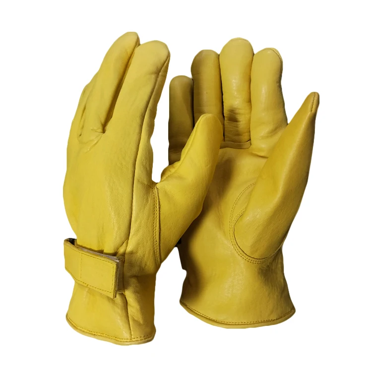 Buy cheap driving gloves yellow baseball gloves leather work gloves with logo