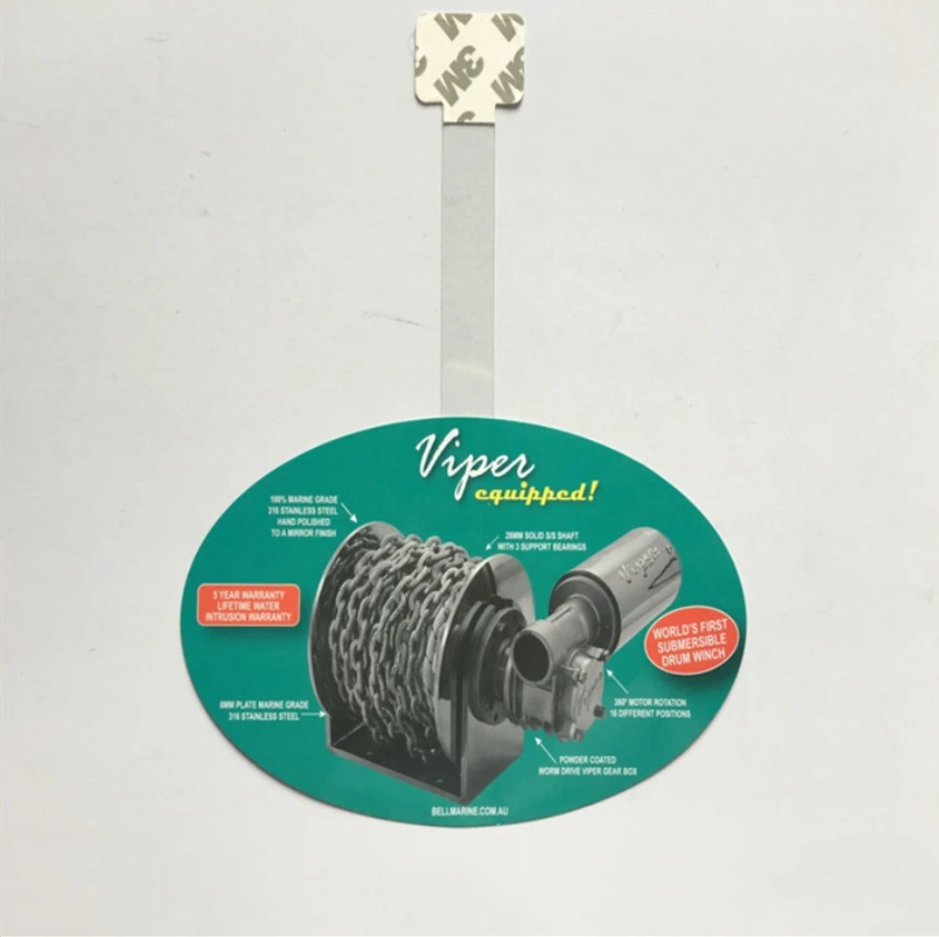 Supermarket Shelf POP Wobbler Plastic Custom PVC Plastic Shelf Wobbler Strip with Adhesive Tape