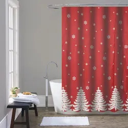 Bathroom Waterproof and Mildew-proof Christmas Shower Curtain Digital 3D Shower Curtain Printing Shower Curtain
