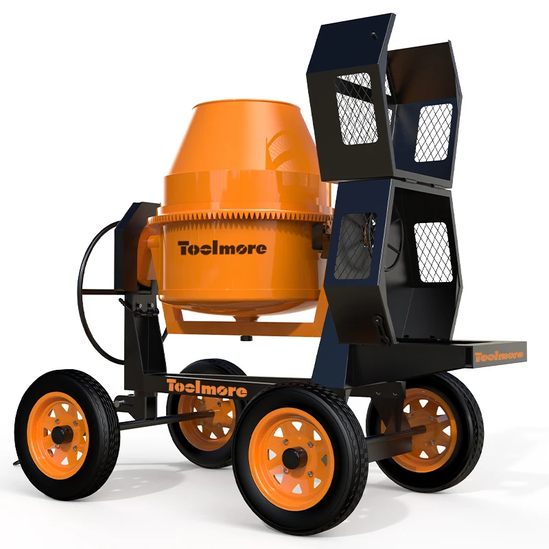 Factory price 600L 9hp portable gasoline engine concrete mixer towable concrete cement mixers for construction work