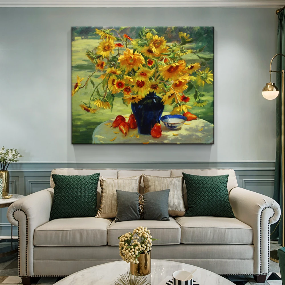 Decoration  handmade flower wall picture frames oil painting