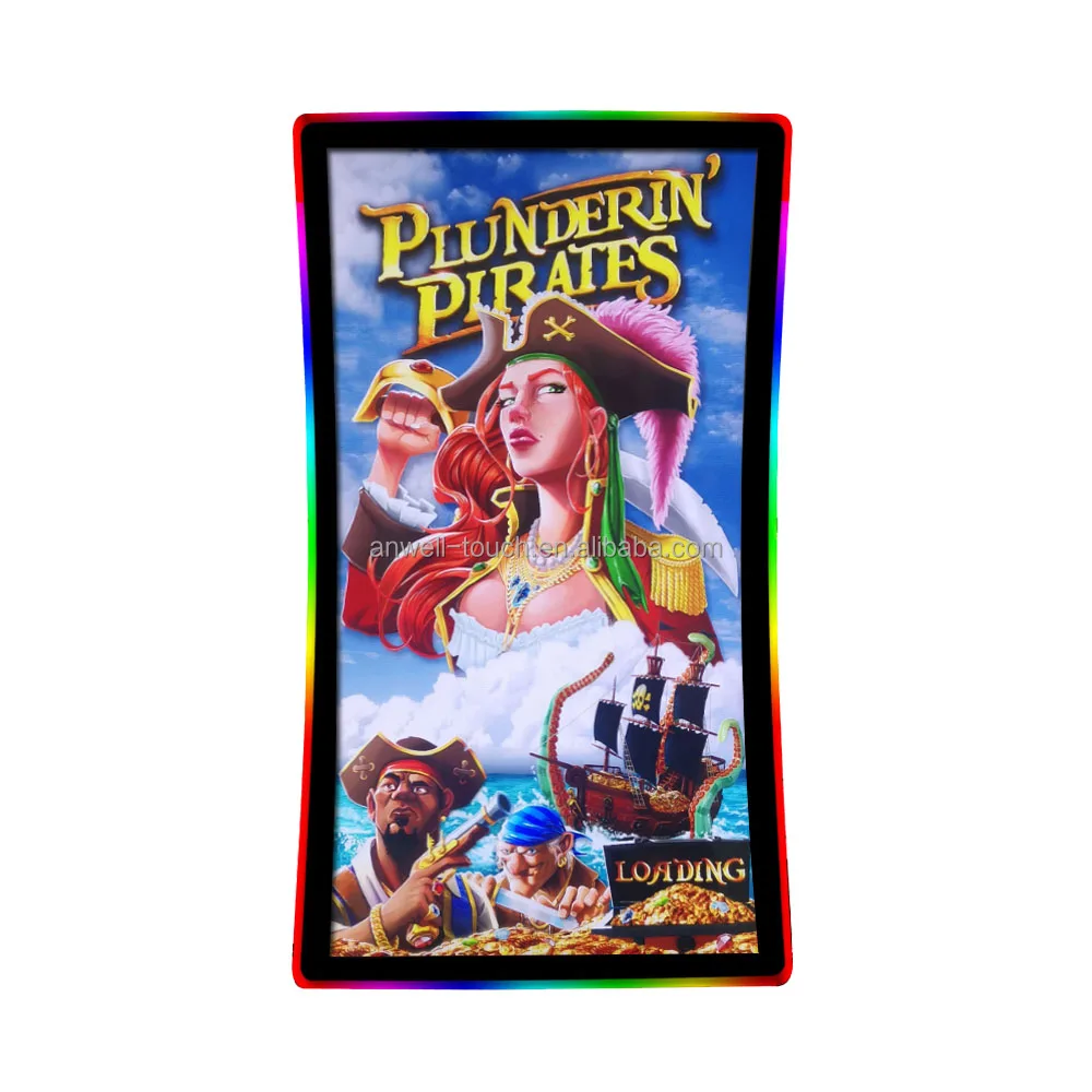 Bally Firelink/IGS/skill gaming monitor Curved PCAP touch screen LED bar Multi capacitive touch monitor