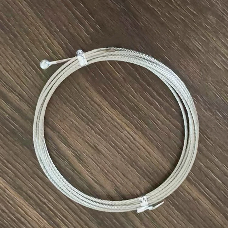 1.2mm 1.5mm 316 Stainless Steel Wire Rope  7*7 1*19 steel cable inner wire cable with end head