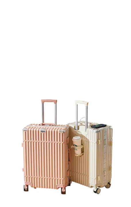 Cartoon White Gps Tracker Case High Quality Luggage Straps For Suitcases Aluminum Frame Trolley Suitcase