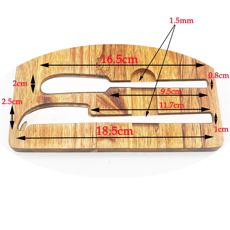 New Design Wooden Cutting Board Charcuterie Platter with Gold Knife Set Acacia Wood Cheese Serving Board