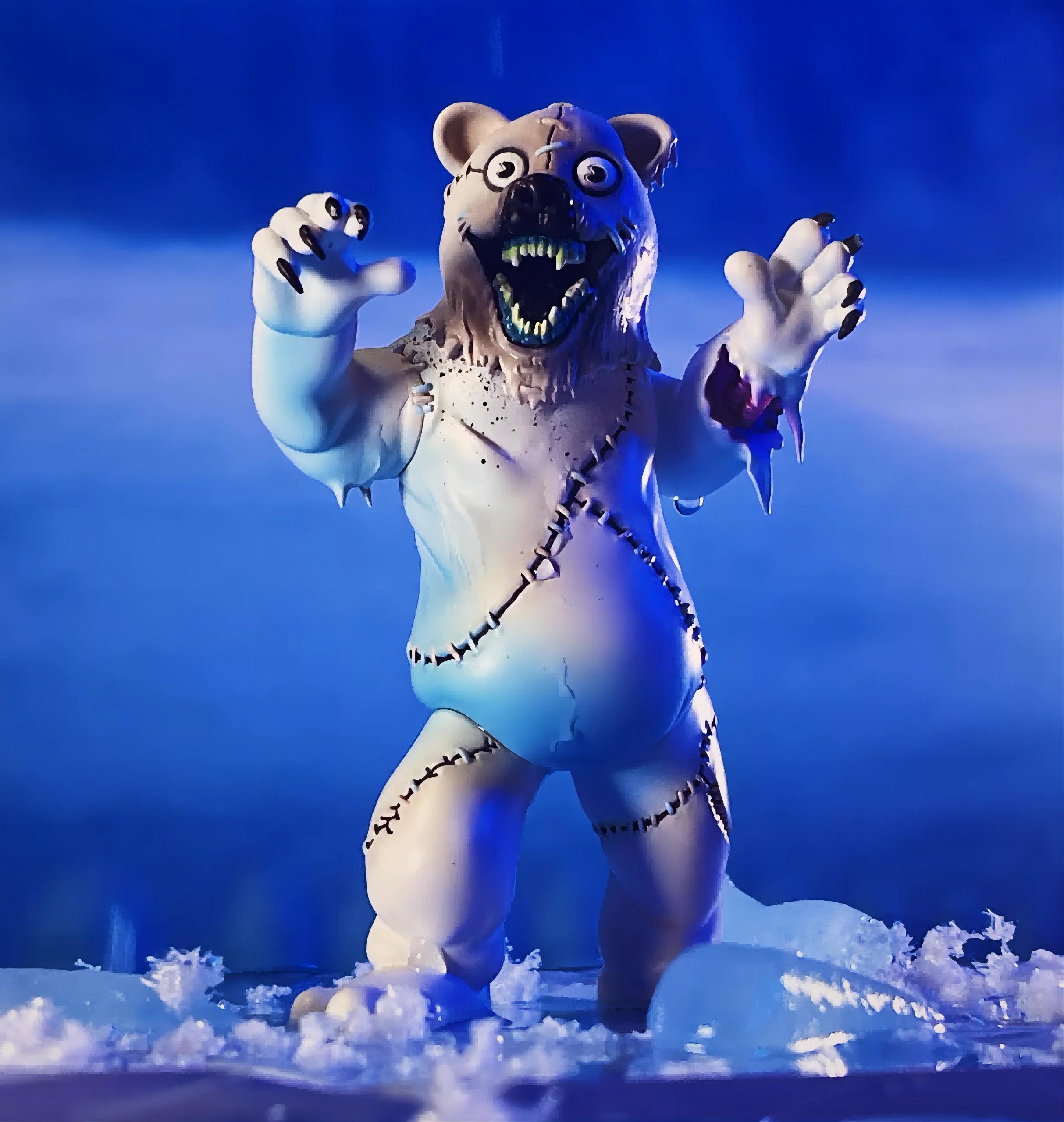good quality customization resin toy statue polar bear skeleton character wholesale factory