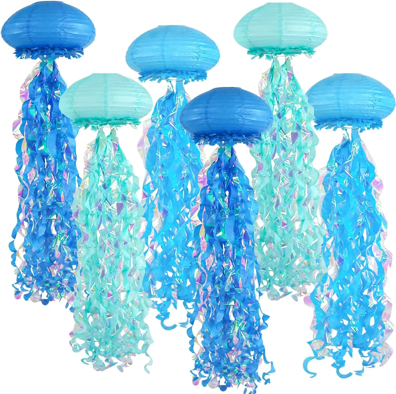 jellyfish Paper Lanterns,Under The Sea Party Decorations, Hanging Jelly Fish for Mermaid Ocean Themed Birthday Party Decorations