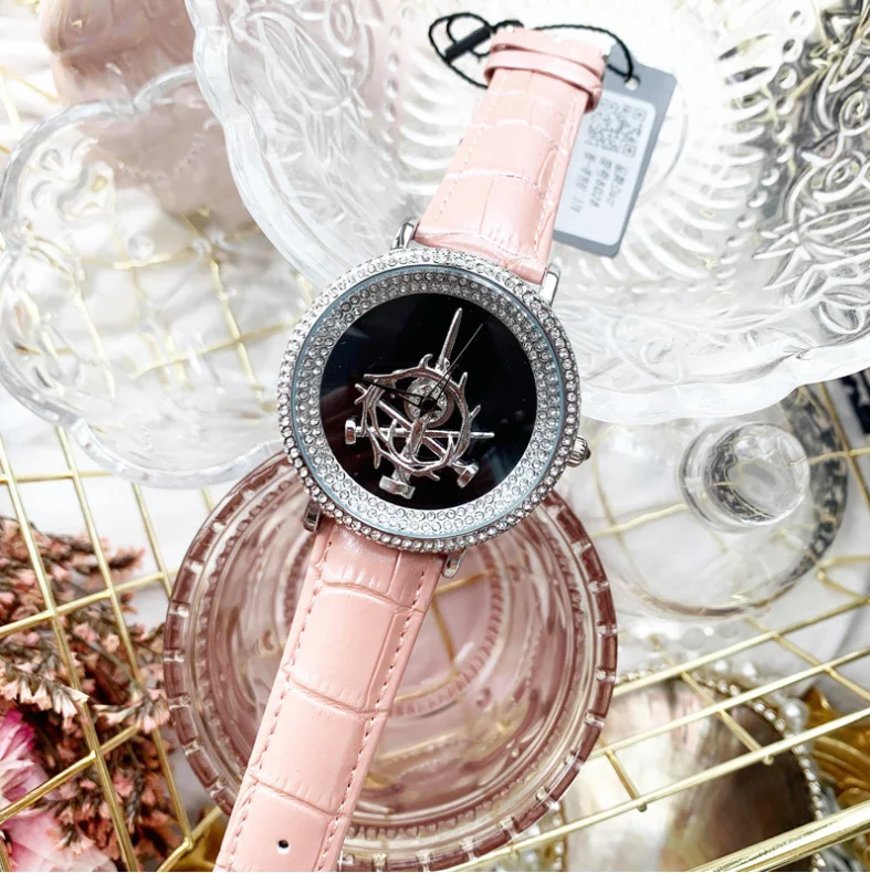 Eskeem New Arrival High Quality Personalized Large Dial Ladies Watch Trend Fashion Full Diamond Belt Watch