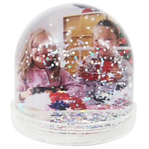 Acrylic Oil-filled Semi-circle & Quicksand Photo Frames, Photo Paper Frames, Crystal Ball Frame Ornament for Home.