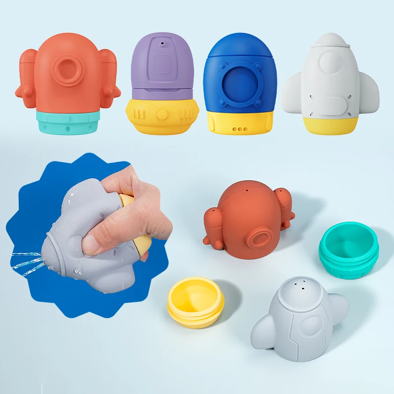 Лидер продаж силиконовые игрушки для детской ванны с логотипом на заказ легко чистить Детские Игрушки Новое поступление Товары детей