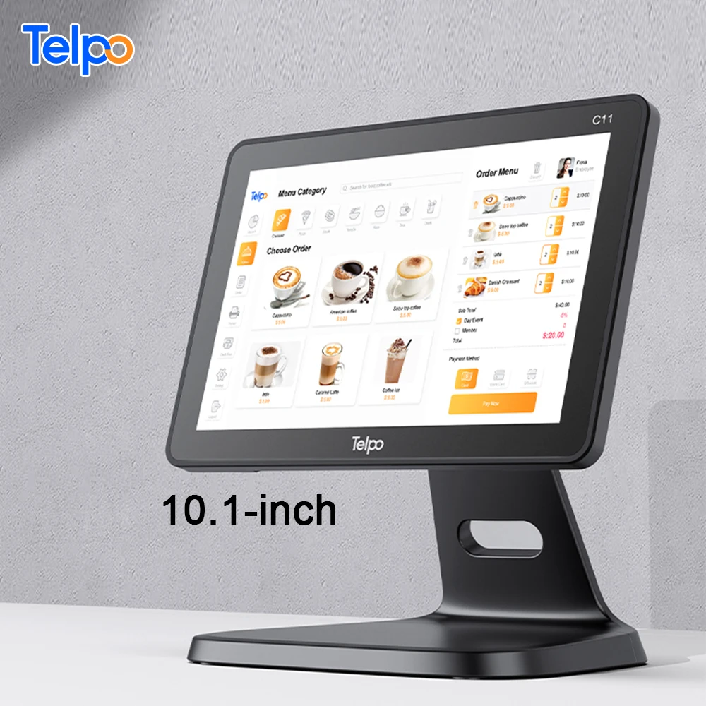 Telpo C11 10 1 дюймов Android 11 столешница pos pc компьютер Биллинговая машина для малого