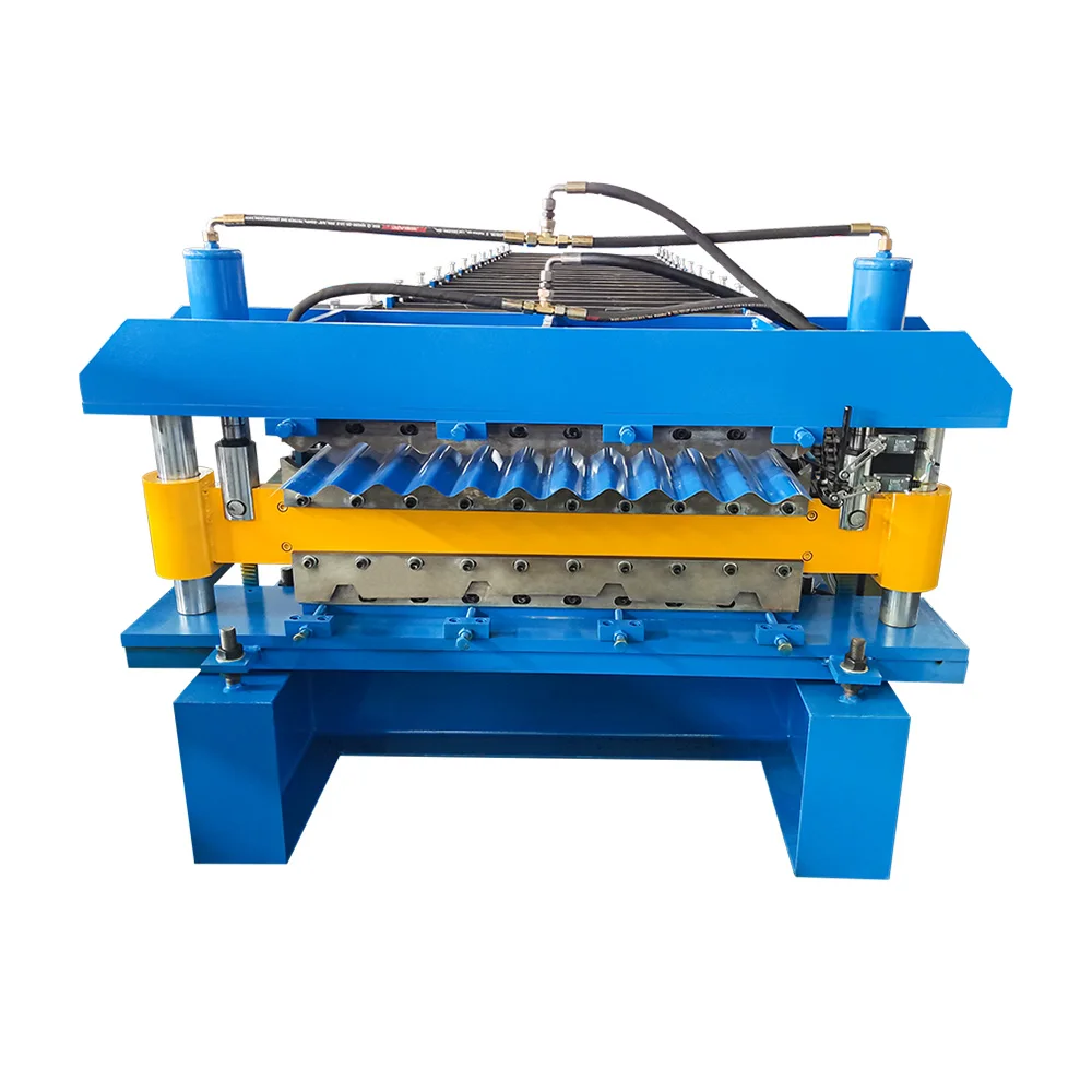 High Quality Double Layer Color Steel Corrugated Iron Roofing Tile Making Roll Forming Machine Motor Bearing Pump Gear Core