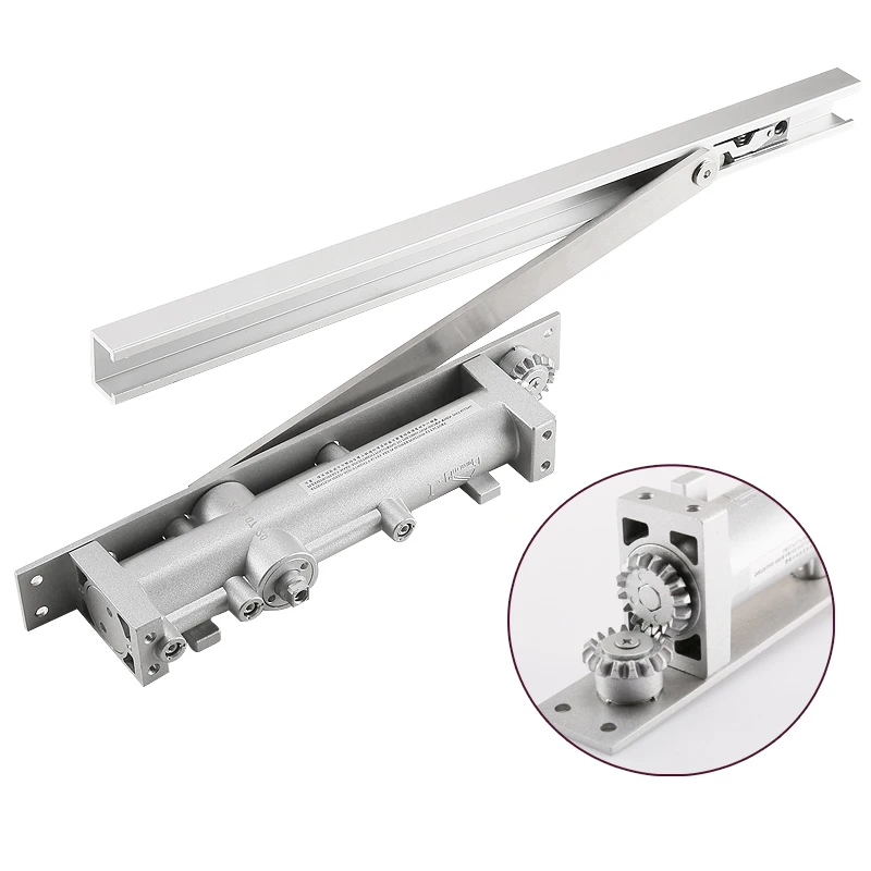 120kg Heavy Duty Concealed Door Closer Aluminum Alloy Hydraulic Buffer Wooden Door Fire Rated Hidden Door Closer Commercial Mute