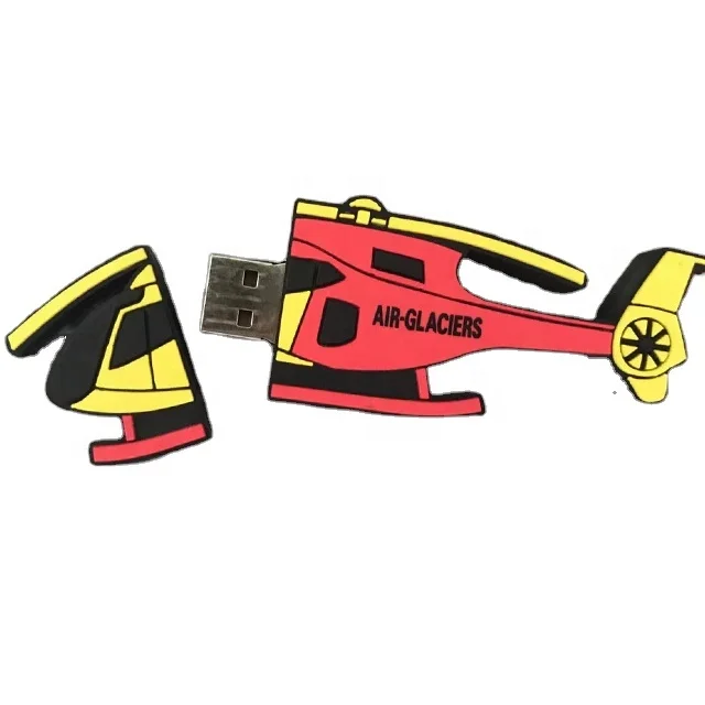 Custom helicopter shape usb stick for airline advertising gifts