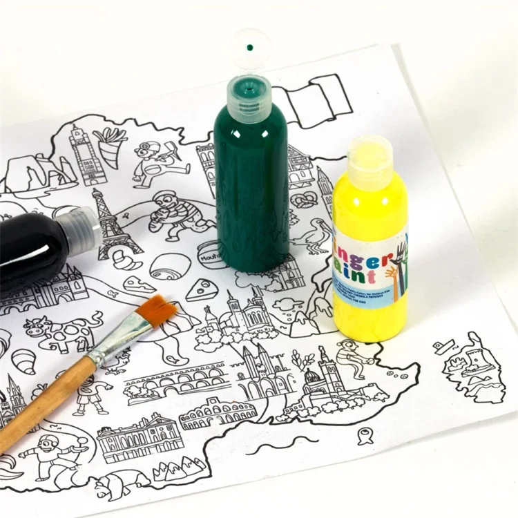 Non-Toxic Liquid Poster Paint Washable Tempera Paint Kit For Kids Finger Painting