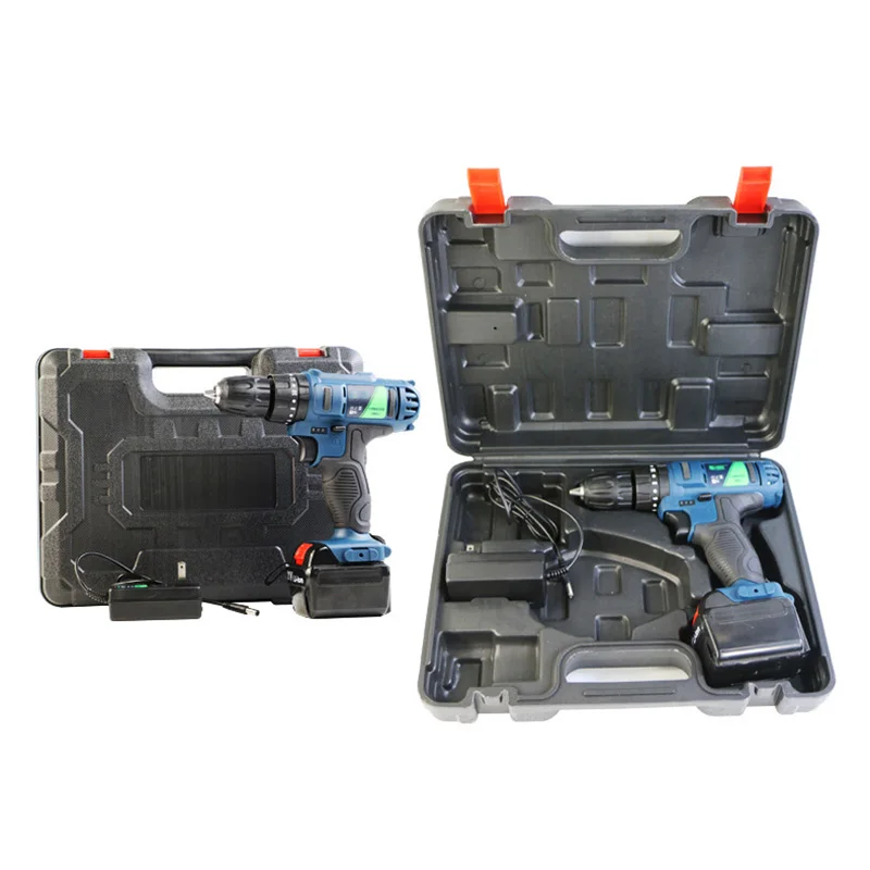 Household Combination 21V Cordless Power Lithium Battery Charger Mini Impact Cordless Driver Drill