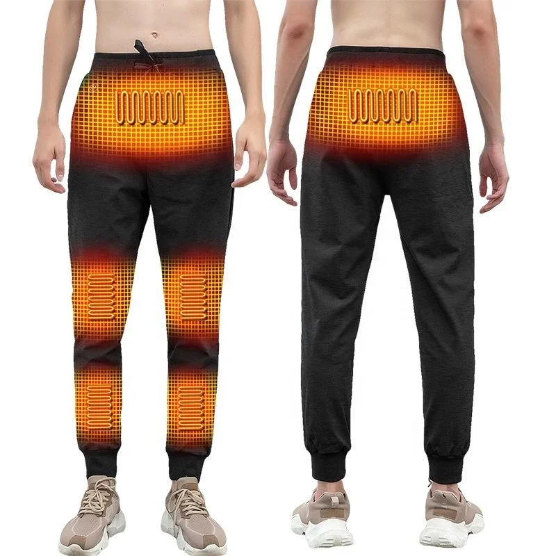 Soft Breathable Electric Heated Pants Winter Warm Smart Battery Heated Far Infrared Trousers For Men Women