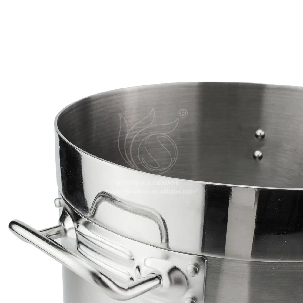Wholesale Large Stock Cookware Commercial Cooking Pot Kitchenware Catering Equipment Stainless Steel Stock Pot