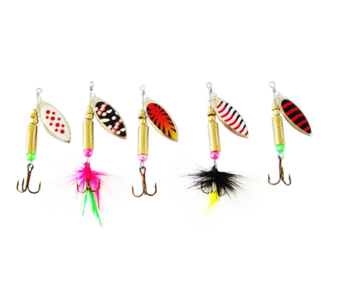Manufacturer custom trout spinners fishing spinner fishing lure 2-8g Feather Hook Multicolor Sequin Bait